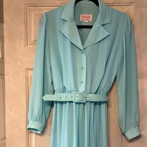 Charming Blue Long Sleeve Dress